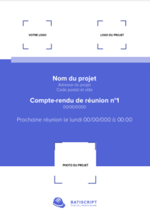 Exemple gratuit de compte-rendu de chantier