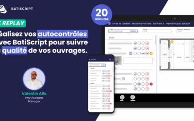 Réalisez vos autocontrôles pour suivre la qualité de vos ouvrages