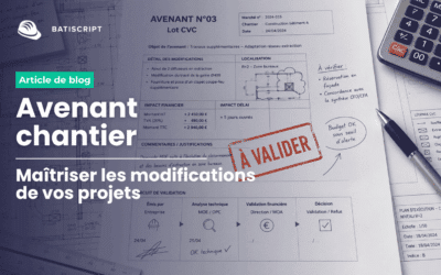 Avenants chantier : comment garder le contrôle des ajustements et des modifications de projet